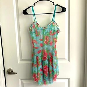 Floral Sheer Spaghetti Strap Top